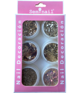 Nail Decoracion Purpurina